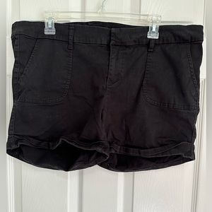 Torrid Plus Size Black chino stretchy shorts